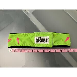 Digme vintage jackson hole wyoming headband fleece lined snowboard neon green